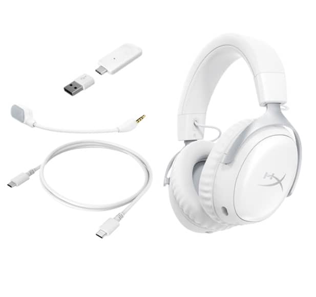 HyperX Cloud III S Wireless White (AX6G1AA) Gaming Headset 8 HyperX Cloud III S Wireless White (AX6G1AA) Gaming Headset