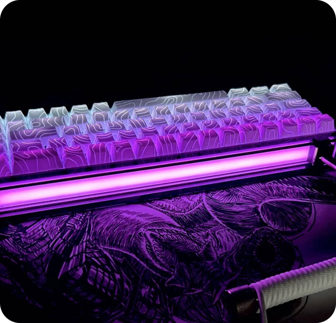MelGeek Made68 Pro+ Phantom Gray Rapid Trigger 65%, Magnetic Switch Keyboard 42 made68 ultra Jelly Pink 11