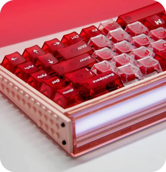 MelGeek Made68 Pro+ Phantom Gray Rapid Trigger 65%, Magnetic Switch Keyboard 47 made68 ultra Jelly Pink 13