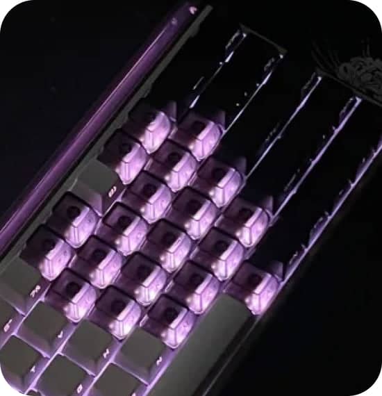 MelGeek Made68 Pro+ Phantom Gray Rapid Trigger 65%, Magnetic Switch Keyboard 45 made68 ultra Jelly Pink 4