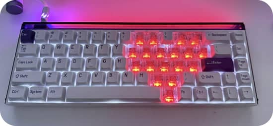 MelGeek Made68 Pro+ Phantom Gray Rapid Trigger 65%, Magnetic Switch Keyboard 43 made68 ultra Jelly Pink 9