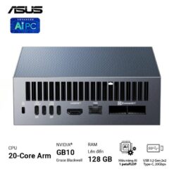 ASUS Ascent GX10 GX10-GG0036BN Desktop AI supercomputer - 4TB NVMe PCIe 5.0 SSD, ARM v9.2-A, GB10 Grace Blackwell GPU, 1 petaFLOP, 128 GB LPDDR5x, Wi-Fi 7 (Gig+), BT5.0 16 Ascent GX10 05