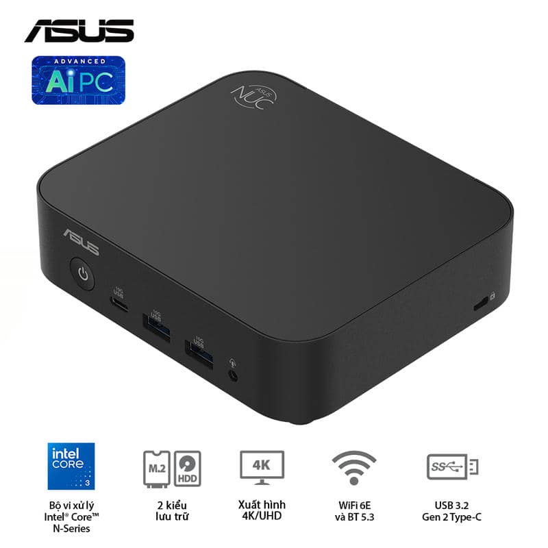 ASUS NUC 14 Essential (RNUC14MNK9700000) Desktop mini PC - Intel N97, Intel® UHD Graphics, DDR5-4800, 1x NVMe, 1x SATA, 1x HDMI, 1x DP, Wi-Fi 6E AX211, NoOS 5 ASUS NUC 14 Essential (RNUC14MNK9700000) Desktop mini PC - Intel N97, Intel® UHD Graphics, DDR5-4800, 1x NVMe, 1x SATA, 1x HDMI, 1x DP, Wi-Fi 6E AX211, NoOS
