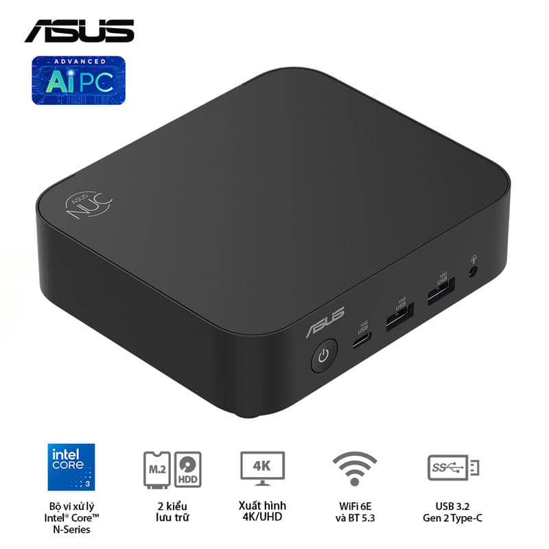 ASUS NUC 14 Essential (RNUC14MNK9700000) Desktop mini PC - Intel N97, Intel® UHD Graphics, DDR5-4800, 1x NVMe, 1x SATA, 1x HDMI, 1x DP, Wi-Fi 6E AX211, NoOS 7 ASUS NUC 14 Essential (RNUC14MNK9700000) Desktop mini PC - Intel N97, Intel® UHD Graphics, DDR5-4800, 1x NVMe, 1x SATA, 1x HDMI, 1x DP, Wi-Fi 6E AX211, NoOS