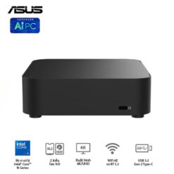 ASUS NUC 14 Essential (RNUC14MNK9700000) Desktop mini PC - Intel N97, Intel® UHD Graphics, DDR5-4800, 1x NVMe, 1x SATA, 1x HDMI, 1x DP, Wi-Fi 6E AX211, NoOS 18 NUC 14 Essential 08 1