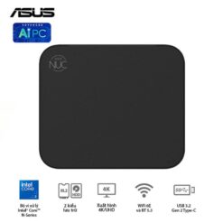 ASUS NUC 14 Essential (RNUC14MNK9700000) Desktop mini PC - Intel N97, Intel® UHD Graphics, DDR5-4800, 1x NVMe, 1x SATA, 1x HDMI, 1x DP, Wi-Fi 6E AX211, NoOS 19 NUC 14 Essential 09 1