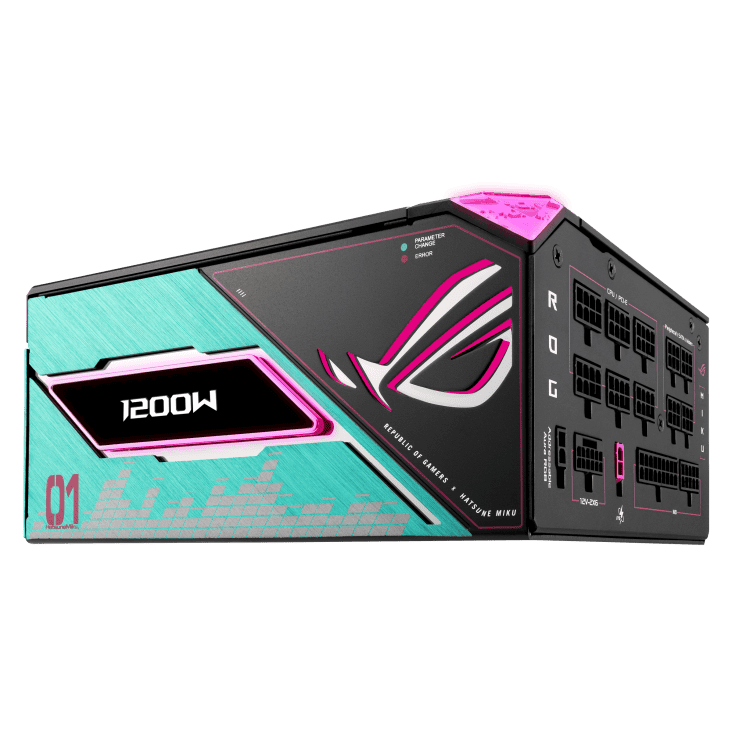 ASUS ROG Thor 1200W Platinum III Hatsune Miku Edition Gaming PSU - 1200W, ATX 3.1 compatible, magnetic OLED display, 80 Plus Platinum 2 ASUS ROG Thor 1200W Platinum III Hatsune Miku Edition Gaming PSU - 1200W, ATX 3.1 compatible, magnetic OLED display, 80 Plus Platinum