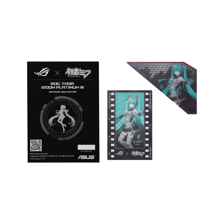 ASUS ROG Thor 1200W Platinum III Hatsune Miku Edition Gaming PSU - 1200W, ATX 3.1 compatible, magnetic OLED display, 80 Plus Platinum 10 ASUS ROG Thor 1200W Platinum III Hatsune Miku Edition Gaming PSU - 1200W, ATX 3.1 compatible, magnetic OLED display, 80 Plus Platinum