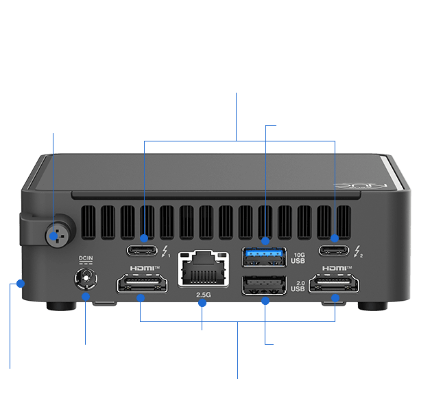 ASUS mini PC front panel