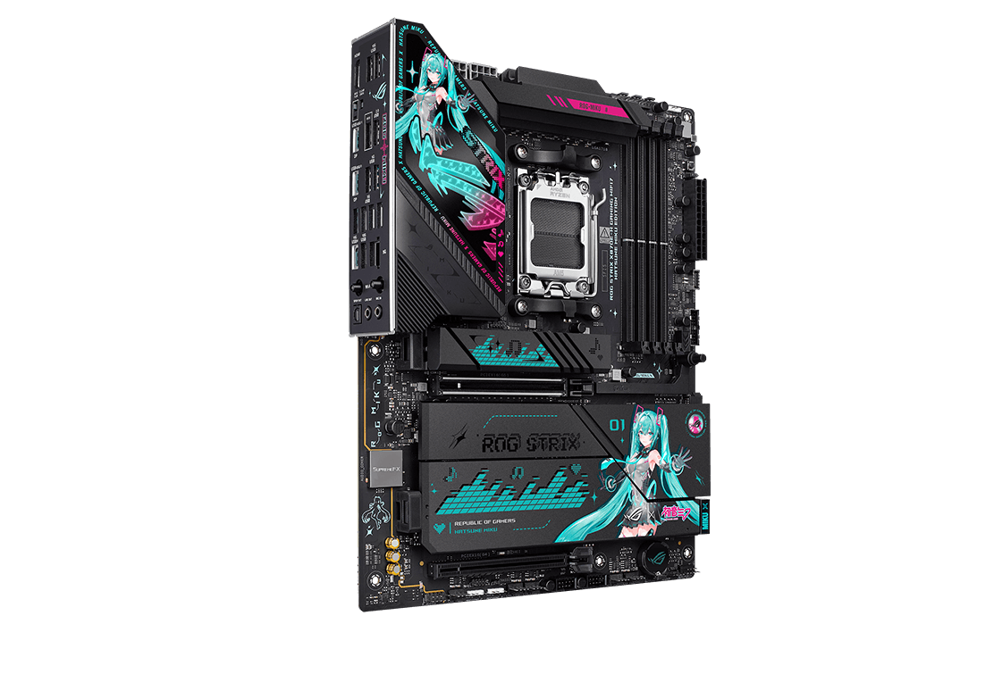 rog strix x870e h gaming wifi7 hatsune miku edition