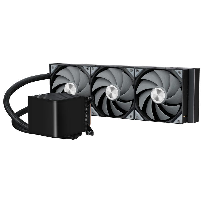 TRYX PANORAMA 360 BLACK AIO Liquid CPU Cooler - 6.5inch curved screen, 360mm radiator, Asetek Adela pump 3 TRYX PANORAMA 360 BLACK AIO Liquid CPU Cooler - 6.5inch curved screen, 360mm radiator, Asetek Adela pump