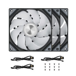 TRYX ROTA SL ARGB 120 Triple Pack Black Fan - Regular Flow, 3x120mm PWM, Daisy Chain Magnetic Connection 13 1746521415518