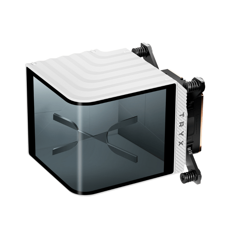 TRYX PANORAMA WB White CPU Water Block - Curved 2K AMOLED Display, Microchannel Fins, Copper Base, G1/4” Threaded Outlet, VRM Fan 1 TRYX PANORAMA WB White CPU Water Block - Curved 2K AMOLED Display, Microchannel Fins, Copper Base, G1/4” Threaded Outlet, VRM Fan
