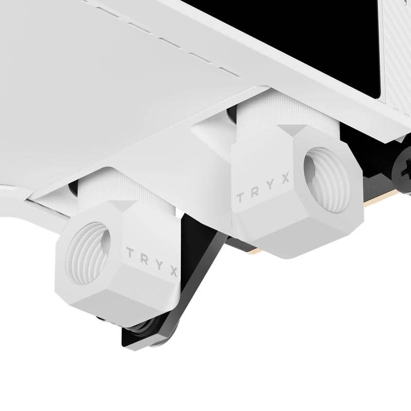 TRYX PANORAMA WB White CPU Water Block - Curved 2K AMOLED Display, Microchannel Fins, Copper Base, G1/4” Threaded Outlet, VRM Fan 4 TRYX PANORAMA WB White CPU Water Block - Curved 2K AMOLED Display, Microchannel Fins, Copper Base, G1/4” Threaded Outlet, VRM Fan