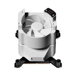 TRYX PANORAMA WB White CPU Water Block - Curved 2K AMOLED Display, Microchannel Fins, Copper Base, G1/4” Threaded Outlet, VRM Fan 9 1751628562287