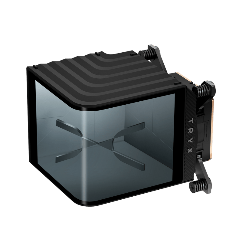 TRYX PANORAMA WB Black CPU Water Block - Curved 2K AMOLED Display, Microchannel Fins, Copper Base, G1/4” Threaded Outlet, VRM Fan 1 TRYX PANORAMA WB Black CPU Water Block - Curved 2K AMOLED Display, Microchannel Fins, Copper Base, G1/4” Threaded Outlet, VRM Fan