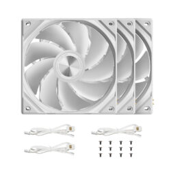 TRYX ROTA SL ARGB Reverse 120 Triple Pack White Fan - Reverse Flow, 3x120mm PWM, Daisy Chain Magnetic Connection 11 1755483583701