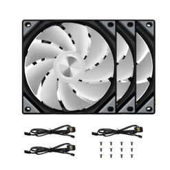 TRYX ROTA SL ARGB Reverse 120 Triple Pack Black Fan - Reverse Flow, 3x120mm PWM, Daisy Chain Magnetic Connection 13 1755483634374