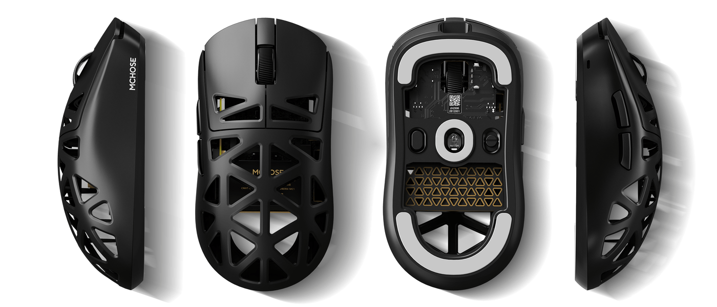 MCHOSE A7X Ultra Magnesium Alloy Wireless Gaming Mouse - 53g ICEFLOW Glacier Coating, PAW3950TI Sensor, Wired 8K + NANO Wireless 8K, 42000 DPI, 750 IPS 29 18 1