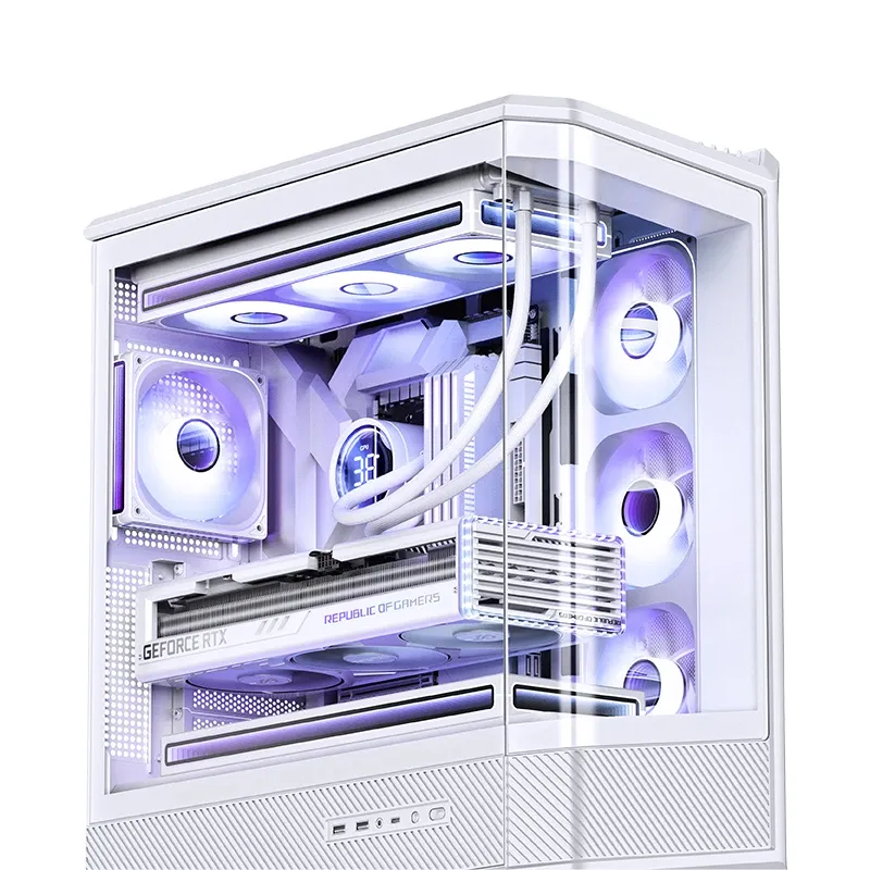 Jonsbo D400 White Case - ATX, Curved Glass Design, Support BTF 12 Jonsbo D400 White Case - ATX, Curved Glass Design, Support BTF