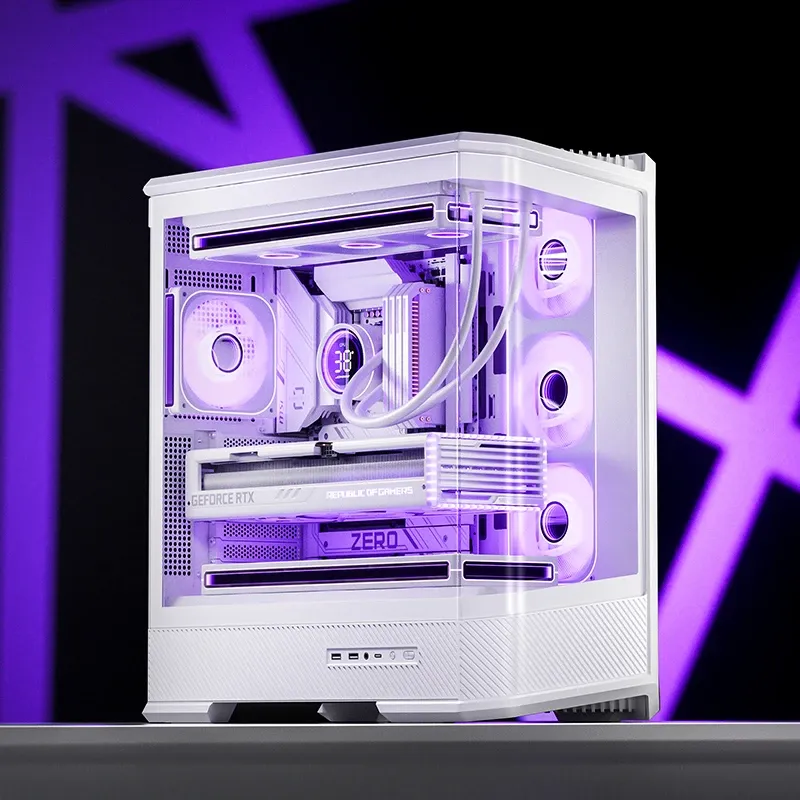 Jonsbo D400 White Case - ATX, Curved Glass Design, Support BTF 22 Jonsbo D400 White Case - ATX, Curved Glass Design, Support BTF
