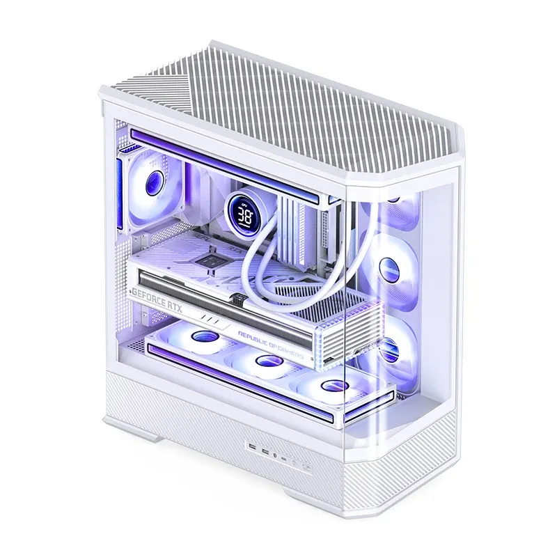 Jonsbo D400 White Case - ATX, Curved Glass Design, Support BTF 13 Jonsbo D400 White Case - ATX, Curved Glass Design, Support BTF