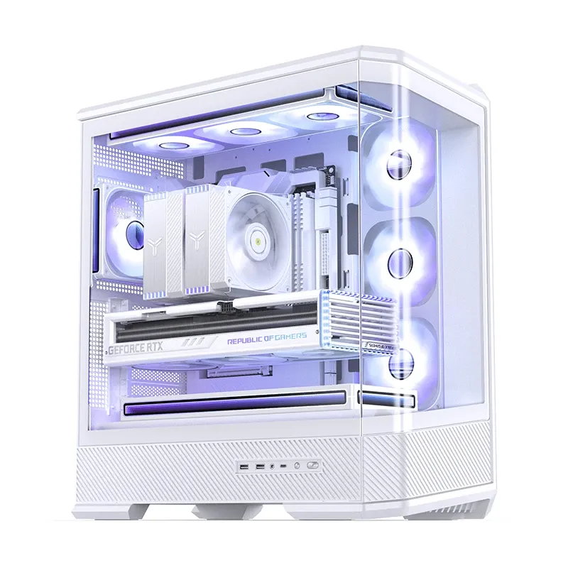 Jonsbo D400 White Case - ATX, Curved Glass Design, Support BTF 14 Jonsbo D400 White Case - ATX, Curved Glass Design, Support BTF