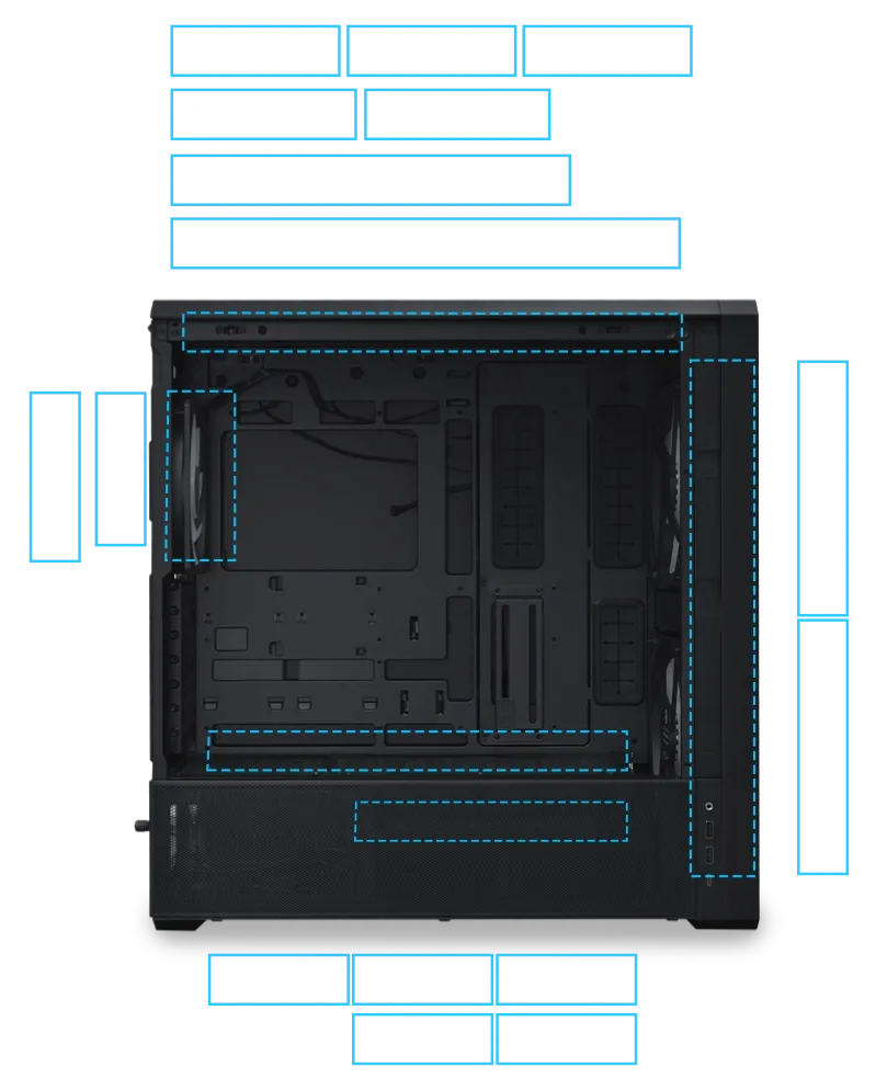Lian Li LANCOOL 217 INF Black Mid Tower ATX Case 61 217 INF 034