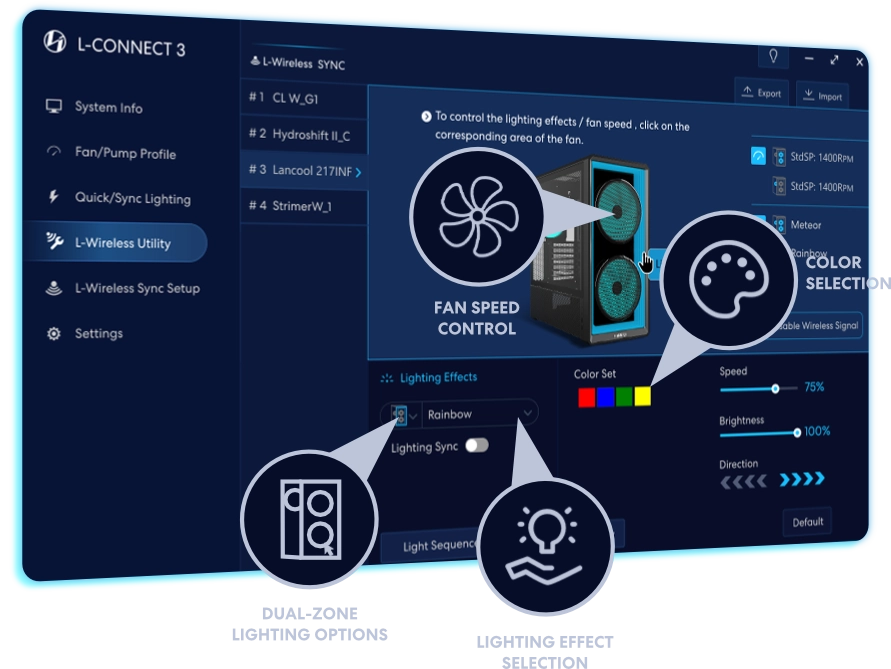 Lian Li LANCOOL 217 INF Black Mid Tower ATX Case 34 5 1