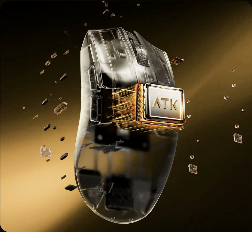 ATK Blazing Sky X1 V2 Extreme (8K dongle included) Gaming Mouse - 100% Teflon (PTFE) Feet, 0.163ms button latency, 3 modes, Omron D2FP, PAW3950 Ultra Sensor, Wireless 8000Hz, 800mAh 35 6 1 3