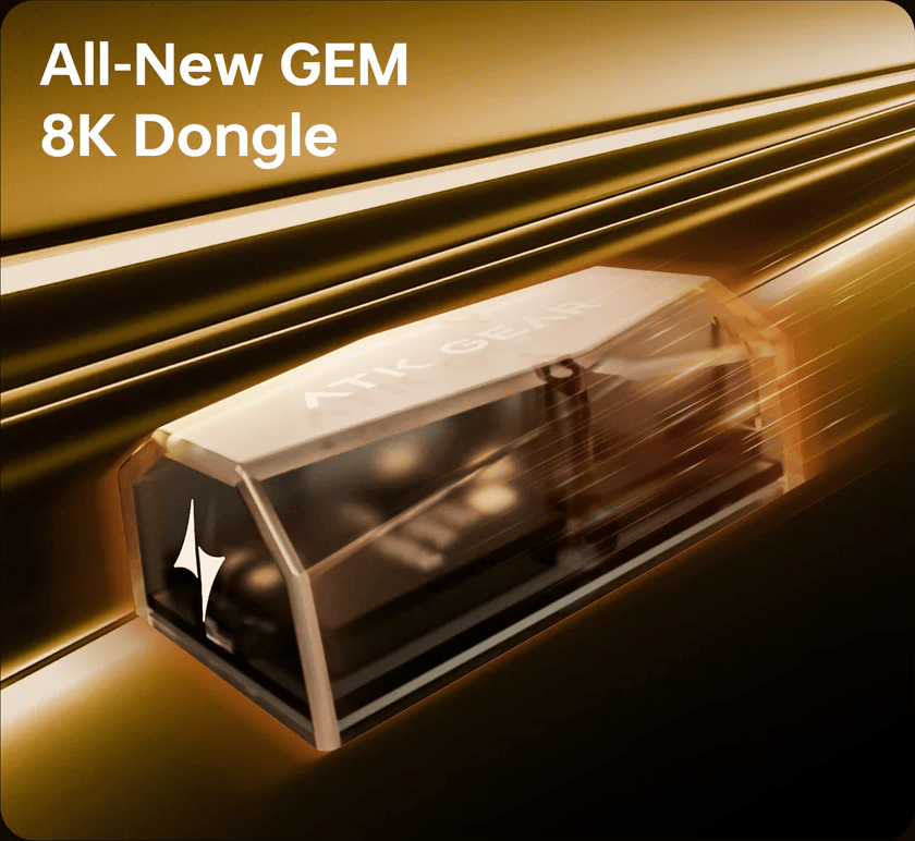 ATK Blazing Sky X1 V2 Extreme (8K dongle included) Gaming Mouse - 100% Teflon (PTFE) Feet, 0.163ms button latency, 3 modes, Omron D2FP, PAW3950 Ultra Sensor, Wireless 8000Hz, 800mAh 39 7 1 3