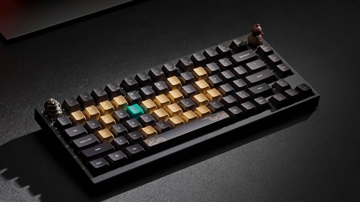 Keychron Black Myth Wukong Deluxe Edition - TTC Golden Pink Switch Gaming Keyboard 35 Black Myth Wukong Wireless Keyboard