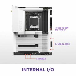 NZXT N7 B850 White ATX Gaming Wi-Fi (N7-B850-W1) Mainboard 15 Etail N7B850 White Carousel F05 EN