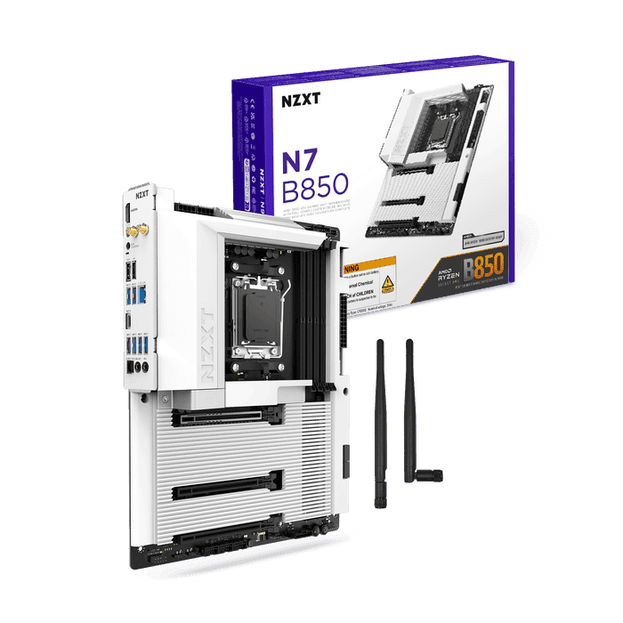NZXT N7 B850 White ATX Gaming Wi-Fi (N7-B850-W1) Mainboard 2 NZXT N7 B850 White ATX Gaming Wi-Fi (N7-B850-W1) Mainboard