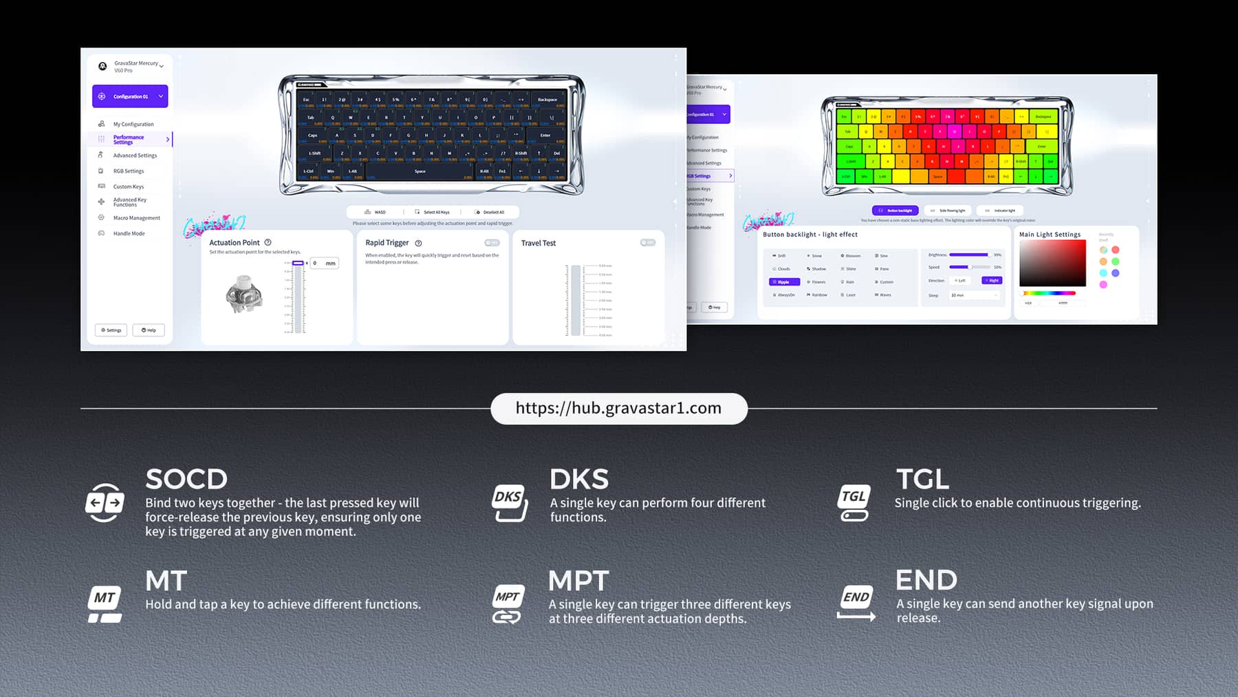 GravaStar Mercury V60 Pro Gaming Keyboard 8kHz Magnetic Switch Premium Hall Effect Keyboard 2003