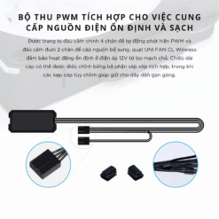 Lian Li UNI FAN CL Wireless 120-3 Triple Black Fan (12CL1W3B) - 3×120 mm, ARGB, FDB, 1x L-Wireless Controller 16 Lian Li UNI FAN CL Wireless 120 3 Triple Black Fan 12CL1W3B pic 3