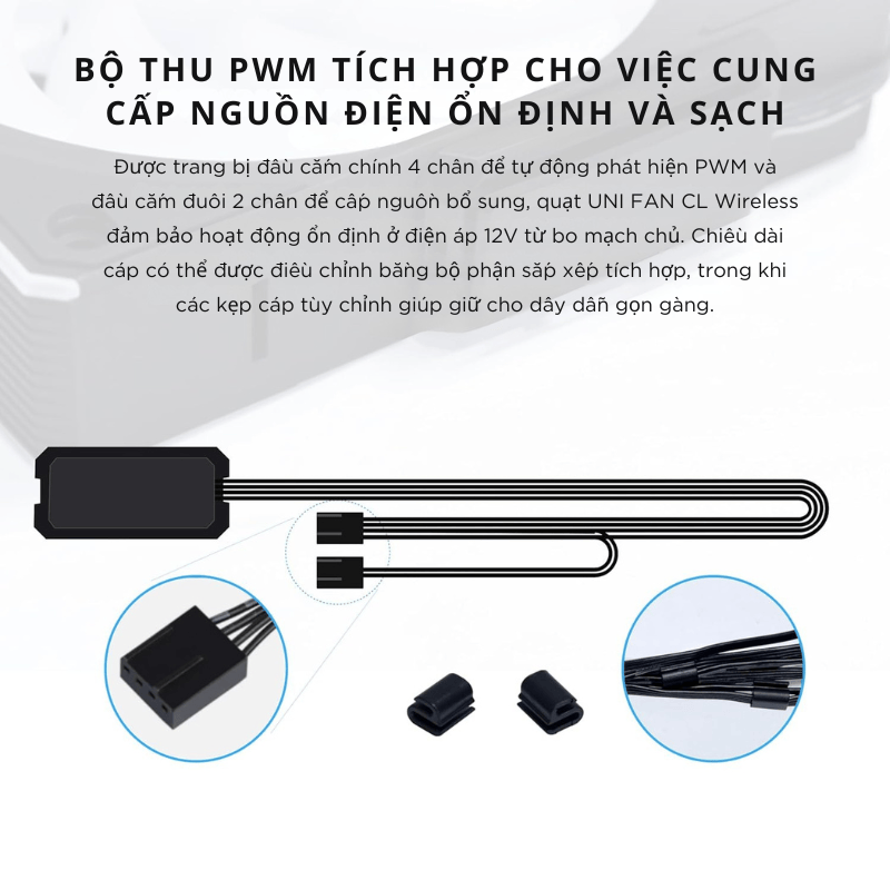 Lian Li UNI FAN CL Wireless 120-3 Triple Black Fan (12CL1W3B) - 3×120 mm, ARGB, FDB, 1x L-Wireless Controller 7 Lian Li UNI FAN CL Wireless 120-3 Triple Black Fan (12CL1W3B) - 3×120 mm, ARGB, FDB, 1x L-Wireless Controller