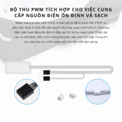 Lian Li UNI FAN CL Wireless 120 3 Triple White Fan 12CL1W3W pic 3