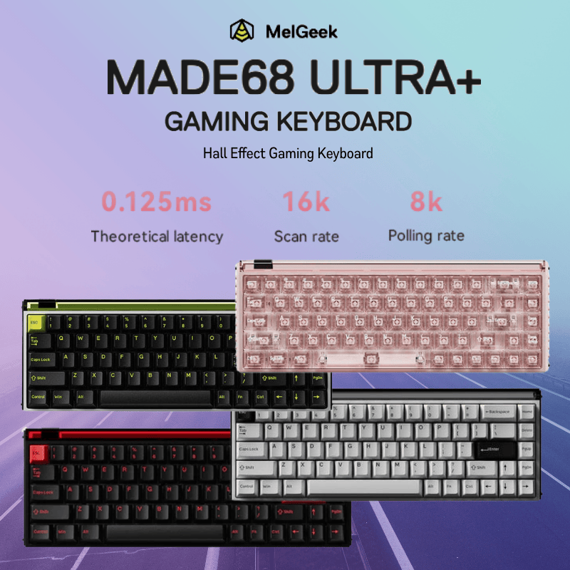 MelGeek MADE68 Ultra Plus 8K Magnetic Switch Keyboard - 65%, Snap Tap, 8K Polling Rate 1 MelGeek MADE68 Ultra Plus 8K Magnetic Switch Keyboard - 65%, Snap Tap, 8K Polling Rate
