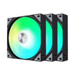 TRYX ROTA SL ARGB Reverse 120 Triple Pack Black Fan - Reverse Flow, 3x120mm PWM, Daisy Chain Magnetic Connection