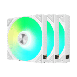 TRYX ROTA SL ARGB Reverse 120 Triple Pack White Fan - Reverse Flow, 3x120mm PWM, Daisy Chain Magnetic Connection