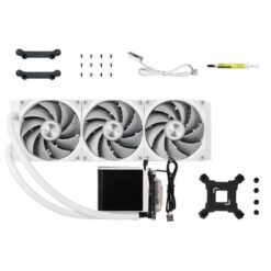 TRYX PANORAMA 360 WHITE AIO Liquid CPU Cooler - 6.5inch curved screen, 360mm radiator, Asetek Adela pump 11 TRYX PANORAMA 360 WHITE picture 5