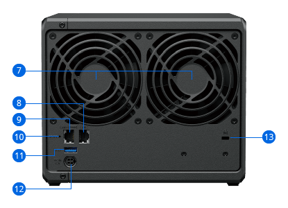 Thiết bị lưu trữ NAS Synology DS425+ 4 Bay 51 backpanel 02 5