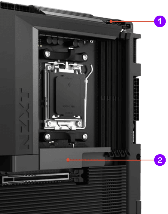 NZXT N7 B850 White ATX Gaming Wi-Fi (N7-B850-W1) Mainboard 21 cooling