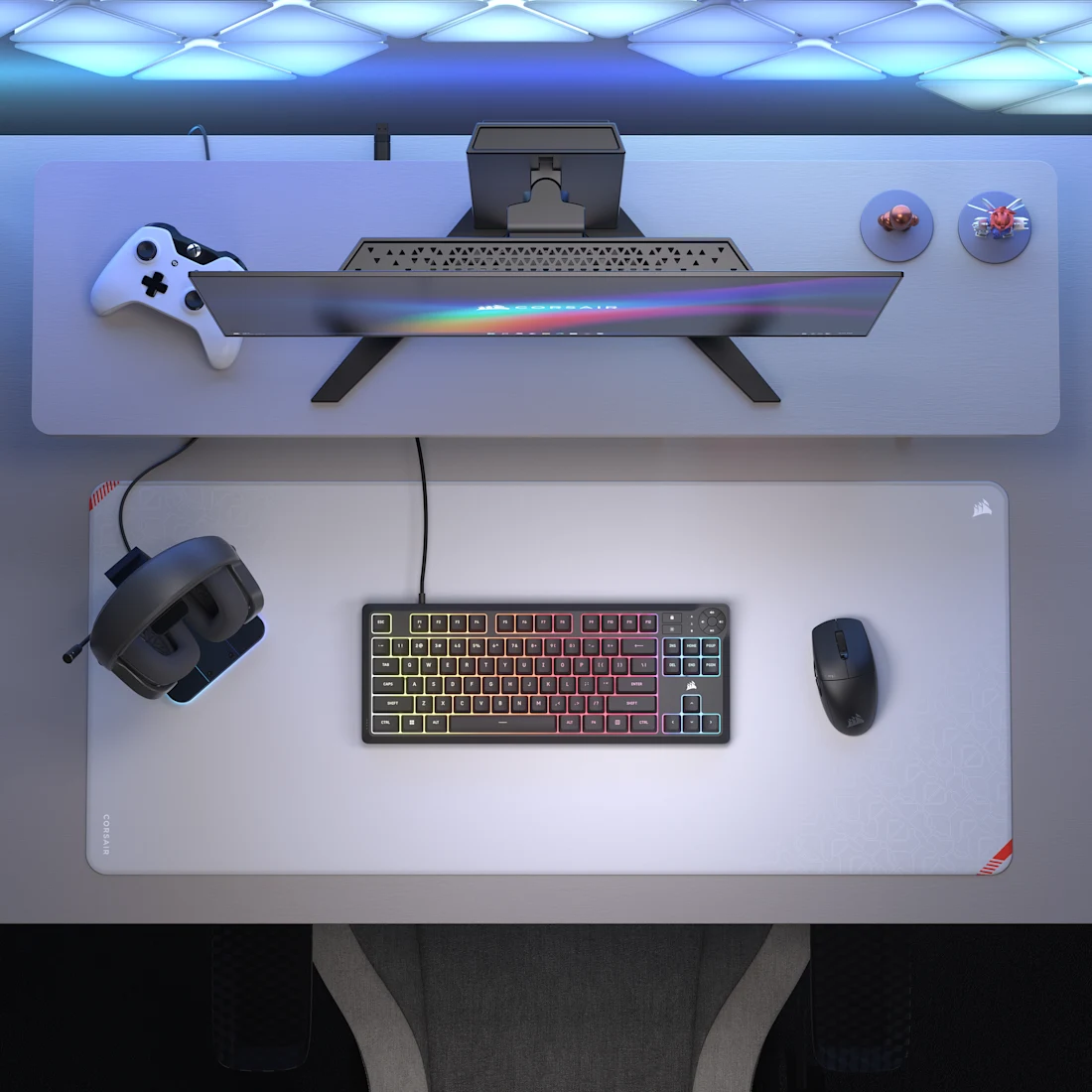 CORSAIR K55 CORE TKL RGB Gaming Keyboard - Black, Tenkeyless, 8-Zone RGB, Quiet Membrane Keys, Spill Resistant, Media Keys, 1000Hz Polling 9 CORSAIR K55 CORE TKL RGB Gaming Keyboard - Black, Tenkeyless, 8-Zone RGB, Quiet Membrane Keys, Spill Resistant, Media Keys, 1000Hz Polling