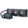 TRYX PANORAMA 360 BLACK AIO Liquid CPU Cooler - 6.5inch curved screen, 360mm radiator, Asetek Adela pump