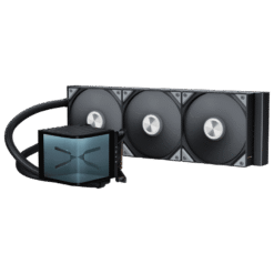 TRYX PANORAMA 360 BLACK AIO Liquid CPU Cooler - 6.5inch curved screen, 360mm radiator, Asetek Adela pump