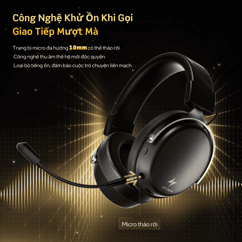 ATK Neptune N9 Pro Esports Gaming Wireless Headset - Noise-canceling, 4 modes, 130h Battery 7 ATK Neptune N9 Pro Esports Gaming Wireless Headset - Noise-canceling, 4 modes, 130h Battery