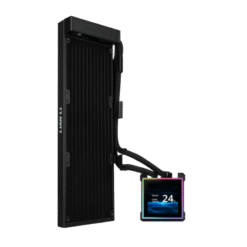Lian Li HydroShift II LCD-S 360 Fanless Black AIO Liquid CPU Cooler - 3.4 inch IPS 480×480 LCD Screen