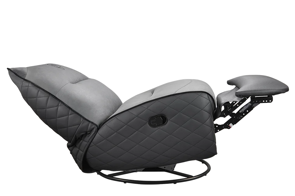 Cougar OVERLORD NEO Gaming Sofa Chair - Leather-like fabric + PVC leatherette, Grey Black, 150kg weight support 48 OVERLORD NEO Adjustable Recline 160